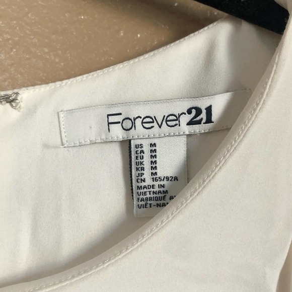 Forever 21 Cream Blouse Size M - Picture 4 of 5